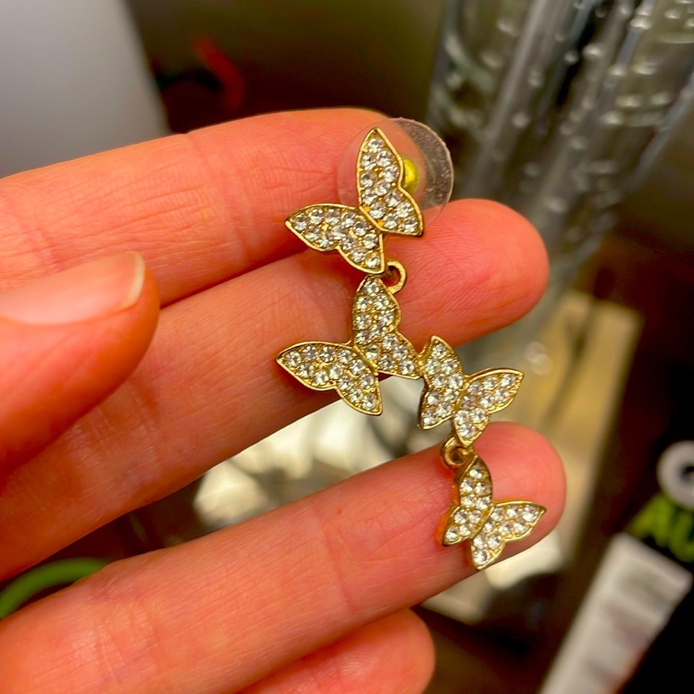 Butterfly dangle earrings